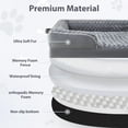 thumbnail image 2 of WNPETHOME Cama para perro humano para personas adultas, cama de siesta de piel sintética lavable, ovalada para adultos para personas, cama gigante para perro de tamaño humano calmante para familias de, 2 of 5