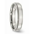 thumbnail image 4 of Stainless Steel Polished 5mm Ridged Edge Band (Size 6) Made In China sr100-6, 4 of 4