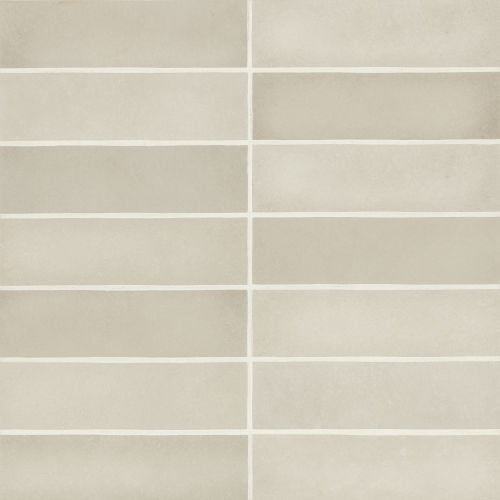 Makoto 2.5" x 10" Matte Gray Ceramic Wall Tile