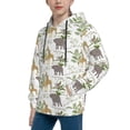 thumbnail image 2 of KLL Unisex Kids Boys Girls Hooded Pocket Pullover Hoodies-Jungle Animal, 2 of 5