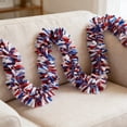 thumbnail image 4 of Bxaolu 6.56Ft Patriotic Glitter Tinsel Garland Decoration, Red White Blue Metallic Tinsel Twist Garland, 4th of July Decor Parade Golf Shiny Tinsels for Car Bike Independence Day Memorial Day Decor, 4 of 7