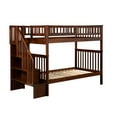 thumbnail image 4 of AFI Woodland Twin Over Twin Solid Wood Staircase Bunk Bed, Walnut, 4 of 6
