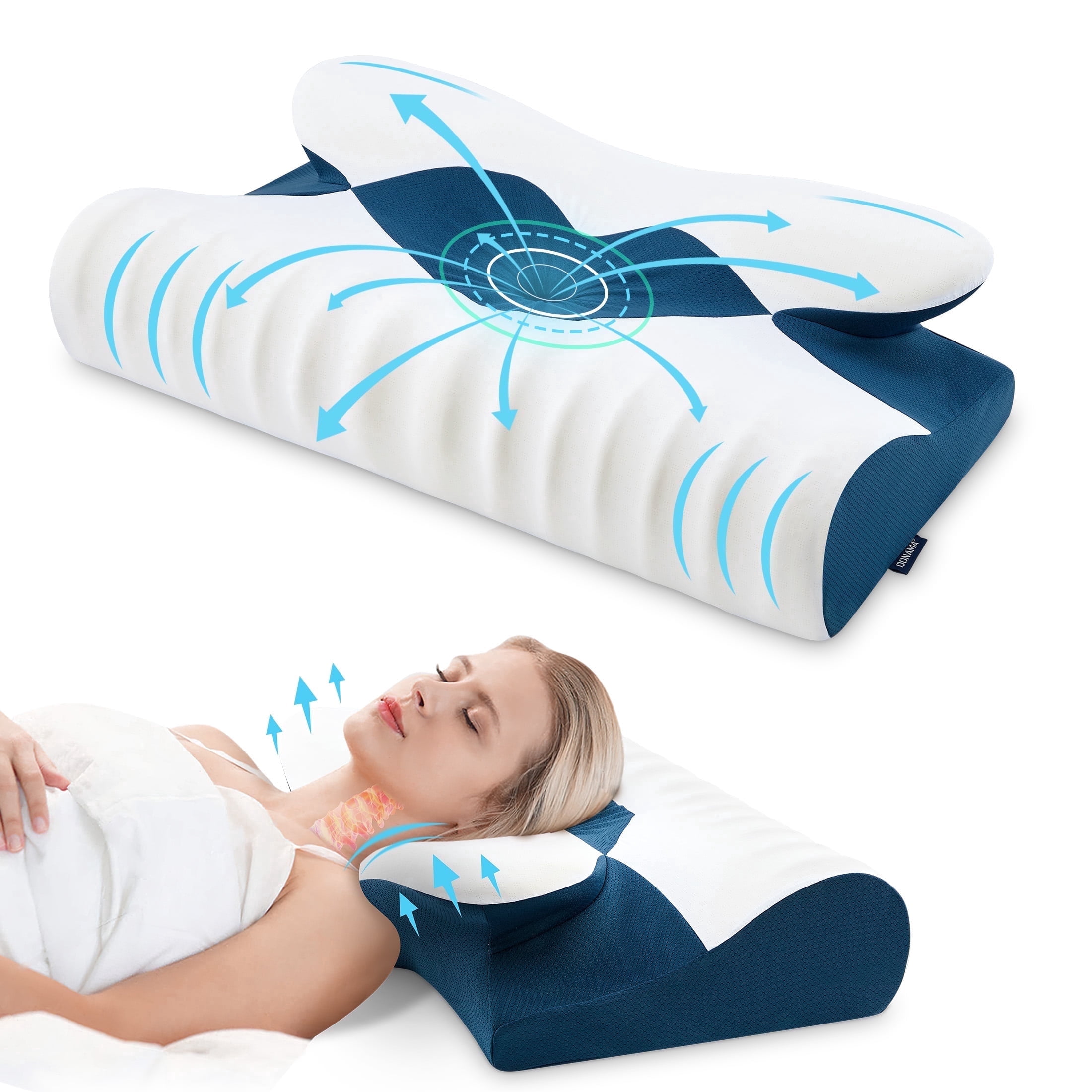 Z-HOM Cervical Memory Foam Pillow, Orthopedic Contour Pillow for