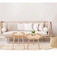 thumbnail image 2 of Round Nesting Coffee Tables Set of 2, Small Wood Circle Side Tables, Mid Century Modern Farmhouse Patio End Tables for Living Room Bedroom Balcony, 2 of 6