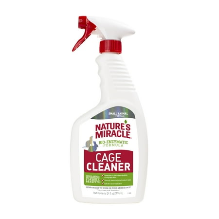 Nature’s Miracle Cage Cleaner 24 fl oz, Small Animal Formula, Cleans And Deodorizes Small Animal Cages