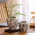 thumbnail image 2 of Blue and White Porcelain Floral Vase, 2 of 11