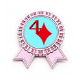 thumbnail image 1 of fortune star  4 poker Insignia broche Medalla rosa premiada, 1 of 3