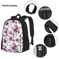 thumbnail image 3 of Fotbe Violets Flowers Set Escolar 3 en 1 para Niños - Mochila Duradera con Lonchera Aislante y Estuche para Lápices - Mochila Escolar para Niños y Niñas, 3 of 7