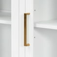 thumbnail image 5 of Christopher Knight Home 47.9" Storage Cabinet with Glass Doors and Adjustable Shelves, Wood Frame, White, 5 of 13