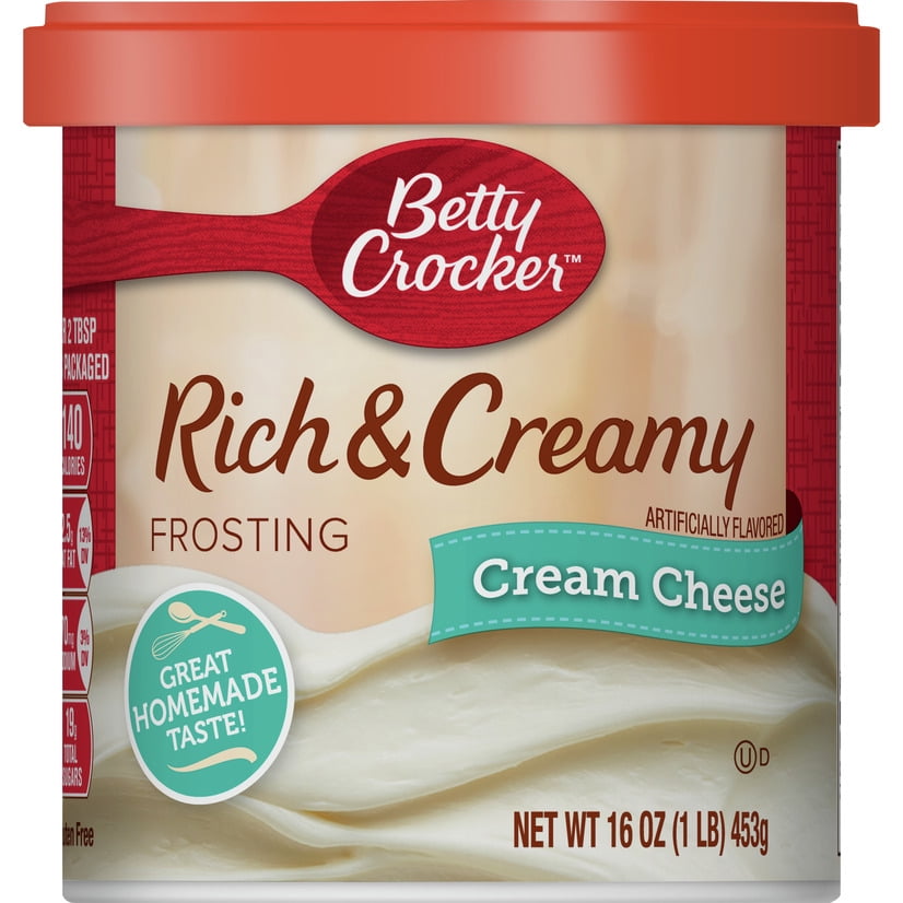 Betty Crocker Rich & Creamy Cream Cheese Frosting 16 Oz - Walmart.com ...