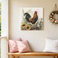 thumbnail image 6 of Canvas Wall Art, Farm Rooster Framed Canvas Prints for Bathroom Desk, Farmhouse Sunflowers House Plants Leaves Small Gallery Wrapped Wall Decor for Home Office, Gifts, 8"x8" Ship Next Day, 6 of 9