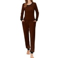 thumbnail image 3 of Avidlove Womens Pajamas Sets Plaid Long Sleeve Tops with Jogger Pjs Bottom Soft Lounge Set with Pockets, 3 of 5