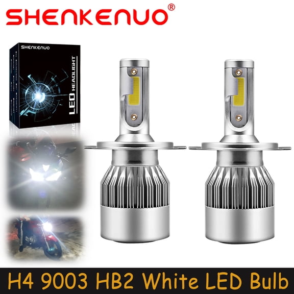 SHENKENUO For SUZUKI BURGMAN AN400 2008-2015 - Combo LED Headlights Bulbs Lamp,H4 9003 HB2,6000K White,Pack of 2,C10
