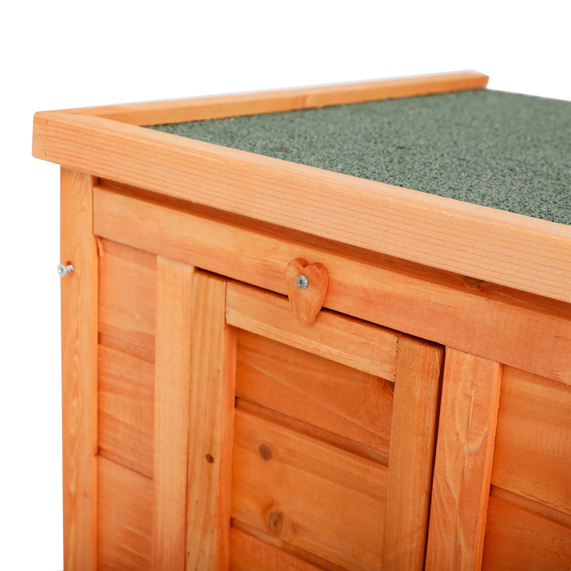 Pefilos 20" Rabbit Hutches for Outdoor, Indoor Wood Cat House Bunny Cage Small Animal Pet Cages, Orange Pefilos 20" Rabbit Hutches for Outdoor, Indoor Wood Cat House Bunny Cage Small Animal Pet Cages, Orange