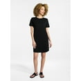 thumbnail image 3 of Time and Tru Women's Cotton T-Shirt Dress with Short Sleeves, Sizes XS-XXXL, 3 of 6