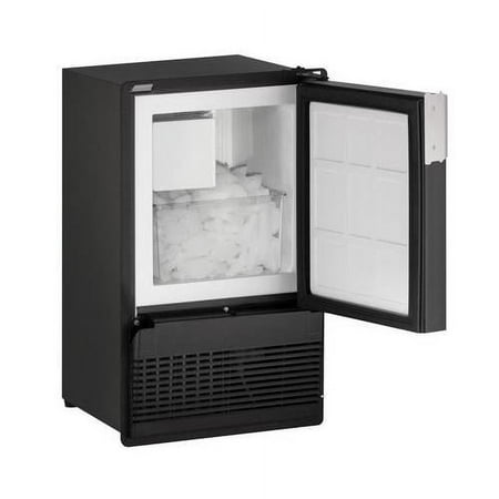 U-Line - Marine Series 14" 23 lb Freestanding Icemaker - Solid black