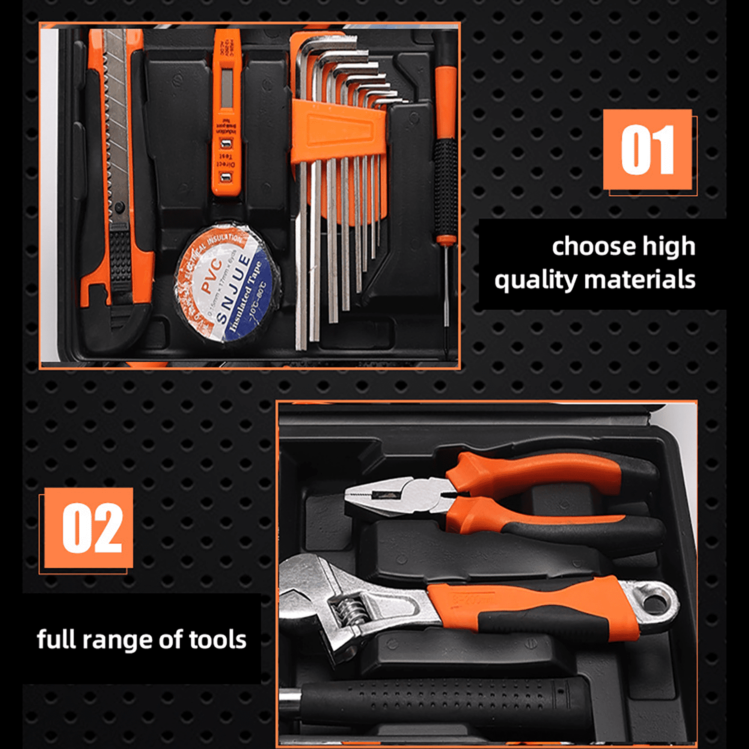20-piece home tool set, essential repair tools for home and DIY