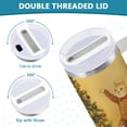thumbnail image 3 of Yayeee 30oz Stainless Steel Tumbler with Straw and Handle Double-Wall Insulated Travel Water Bottle, Party Of Cats, 3 of 8