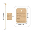 thumbnail image 2 of Price Tags and Hang Tag String Clothing Tag, 2"x1.4" Brown String Tags for Clothes, Retail Store 150 Set, 2 of 6