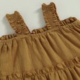thumbnail image 4 of Bébé Fille Robe d'Été en Lin Sans Manches Volant Bébé Princesse Mignonne Robes Robe de Soleil, 4 of 6