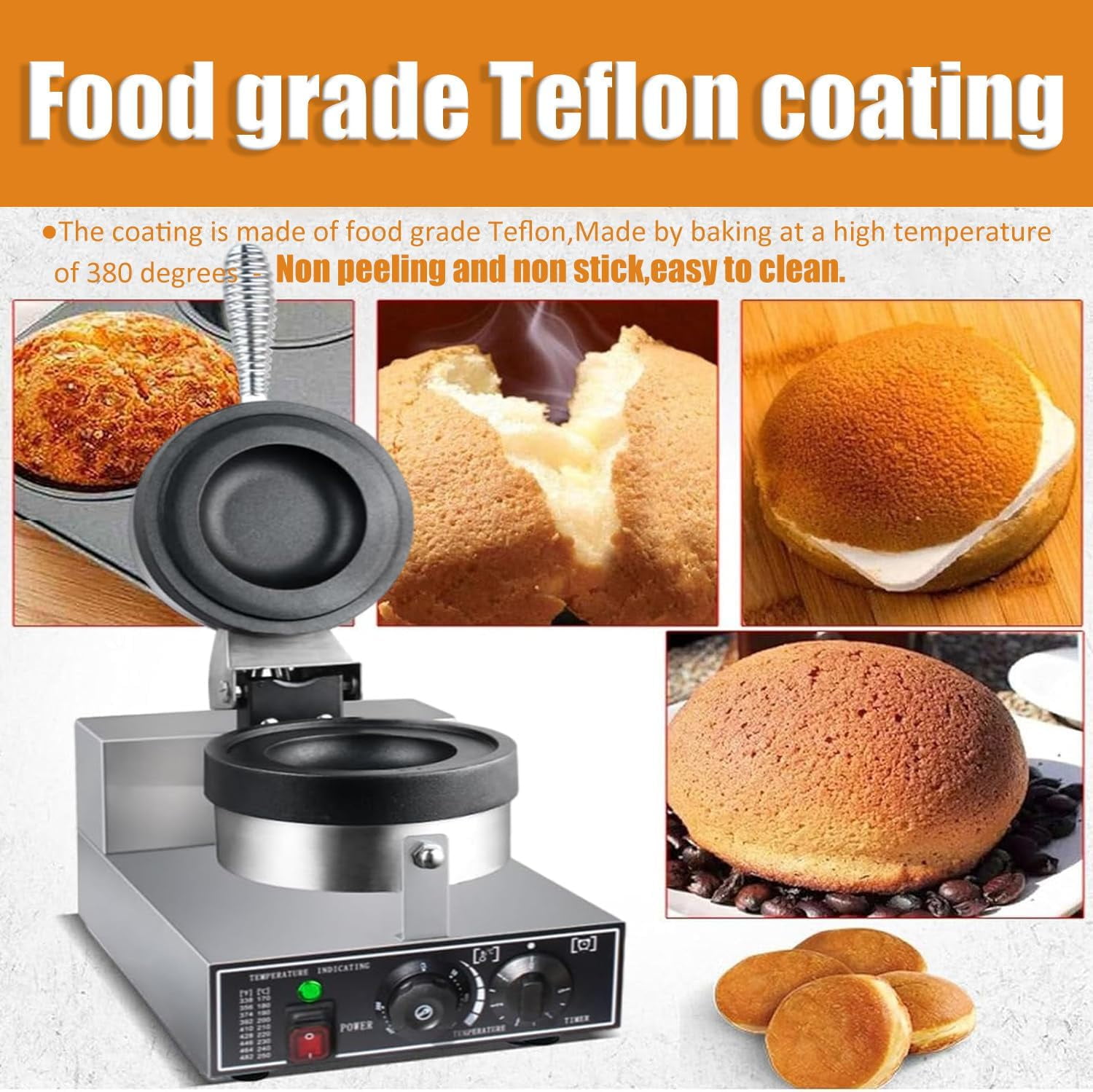 Ice Cream Burger Maker, UFO Burger Maker, Ice Cream Filling Waffle Maker, Hamburger Waffle Maker Sandwich Press, Non-stick Coating, for Household Or Commercial