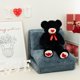 thumbnail image 4 of Peluche con forma de oso de peluche HollyHome, 90 cm, con corazón rojo, 4 of 9