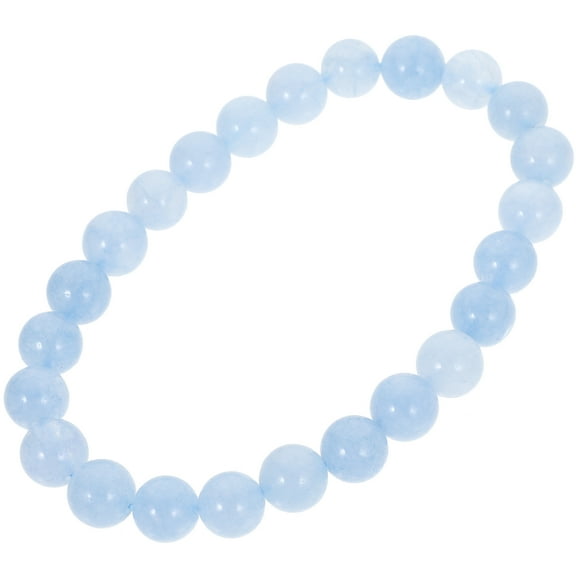 FRCOLOR  Bracelet Crystal Stone Beaded Anniversary Sky-blue