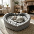 thumbnail image 6 of Cute Heart Shaped Dog Bed Kennel Love Nest Soft Cotton Velvet Warm Sleeping for Winter Summer, 6 of 8