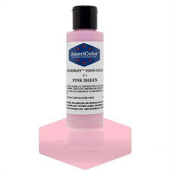AmeriColor AmeriMist Pink Sheen, 4.5 Ounce, Airbrush Food Color