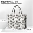 thumbnail image 3 of Large Capacity Tote Bag,White Highland Cow Sketch Pattern Handbag Fashion Luxury Tote Bag,15.7"x13"x 5.1" Inches,Laptop Compatible, 3 of 6