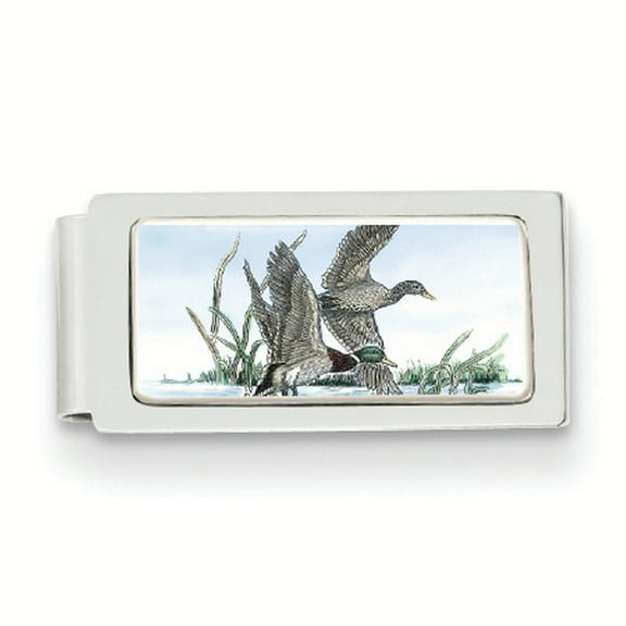Barlow Designs Color Mallards Hinged Money Clip