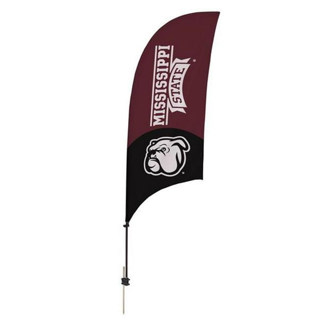 Showdown Displays 810028MSST-001 7.5 ft. Mississippi State Bulldogs Razor Feather NCAA Flag with Spike Base - No.001