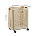 thumbnail image 2 of Clothing & Closet Storage - Foldable Laundry Baskets Multi Functional Portable Dirty Clothes Hamper With Wheels Organization Toy Storage Basket With Handle, 2 of 7