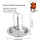 thumbnail image 2 of Asador de pollo Rawiri, soporte para pollo de acero inoxidable, asador de aves plegable, 2 of 7