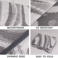 thumbnail image 2 of Kzaei Waterproof Outdoor Rug, 9'x12' Reversible Plastic Camping Area Rugs, Gray & White, 2 of 6