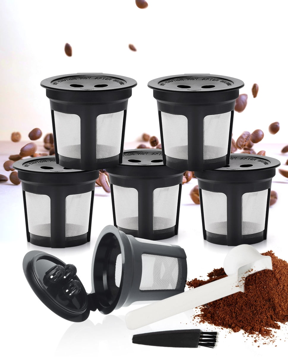 3 Ninja Reusable K Cups Coffee Pods for Ninja Dual Brew Coffee Maker by  PureHQ, Includes Scoop Funnel and Water Filter with 3 Charcoal Filters for