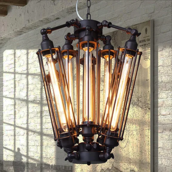 More Change 8-light Industrial Metal Steampunk Pendant Hanging Lamp Light Chandelier Edison Bulb