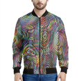 thumbnail image 2 of Chaqueta con cremallera con estampado 3D de degradado psicodélico para hombres, sudaderas de gran tamaño, chaquetas bomber de manga larga para primavera y otoño para mujeres, 2 of 5