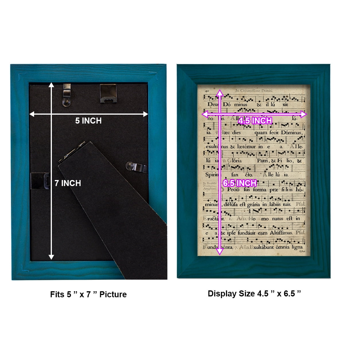 Vellum Songbook II -Framed Print w/glass-Ocean Blue