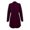 thumbnail image 5 of Baberdicy Lady Jacket Women's Solid Color V Neck Long Sleeve Double Breasted Business Suit Medium Length Suitable for Daily Commute Wear Suit Casual Lohas Time Coat Womens Blazer Purple, 5 of 6