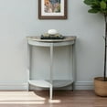 thumbnail image 2 of Hassch Console Table Modern Side Table with Storage Open Shelf, Oak Desktop & Gray Frame, 2 of 8