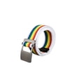 thumbnail image 1 of Cinturón unisex uxcell de lona con Hebilla Deslizante de Metal Arcoiris una talla, 1 of 5