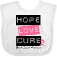 thumbnail image 3 of Inktastic Breast Hope Love Cure Boys or Girls Baby Bib, 3 of 4