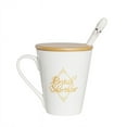 thumbnail image 5 of Pet Portrait White Porcelain Cup with Lid & Spoon I Love British Shorthair(Grey), 5 of 7