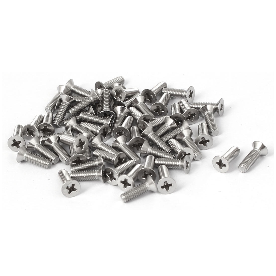 M6x30mm 316 Stainless Steel Countersunk Phillips Machine Screws Fasteners 10 Pieces