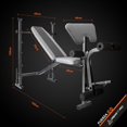 thumbnail image 2 of Banco Multifuncional UrbanFit Pro con Kit de Pesas Mancuernas 54 Lbs Plateado Unitalla, 2 of 10