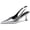 Silver, variant on Women Kitten Heels Slingback Low Heel Pumps Dress Shoes for Women Closed Pointed Toe Pearl Heels for Work Wedding Bridal