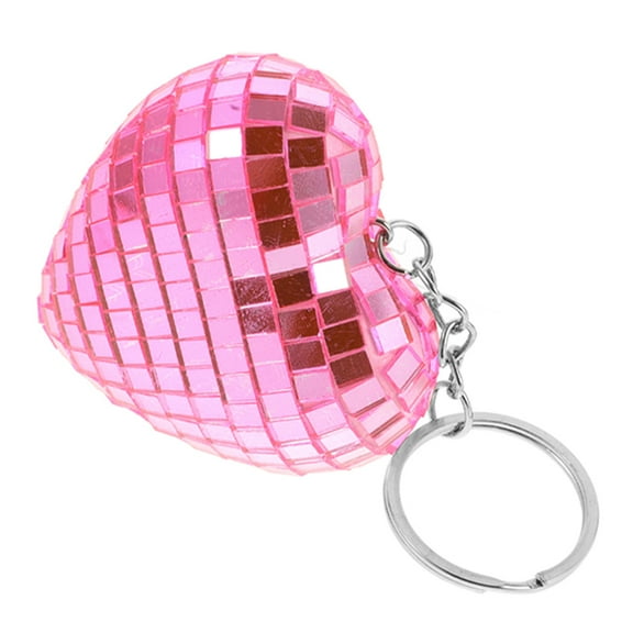 Hemoton Heart Shaped Mirror Disco Ball Keychains Mini Disco Ball Keychains 70s Disco Keychain Mirror Ball Keychain Disco Ball Accessories For Disco Party Favors