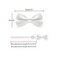 thumbnail image 4 of INSPIRE CHIC Accesorios de Pajarita para Hombre Correa Ajustable Tuxedo Sólido Preatado Blanco, 4 of 5