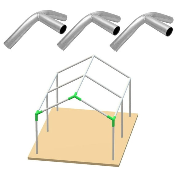 Canopy Tent Fittings 1-3/4" Connectors 3 Way, 4 Way Set for Shelter Carport Deck Shed Frame Kit, 3/Pack (3-Way Galvanized)